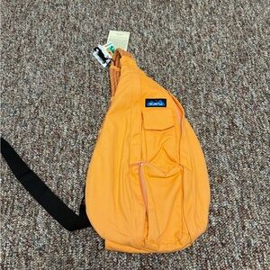 Kavu Orange Backpack with Rope Strap and Asymmetrical Design